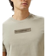 CALVIN KLEIN CK T-shirt in cotone slim fit con patch logo fresh clay - T-shirt Uomo - 3