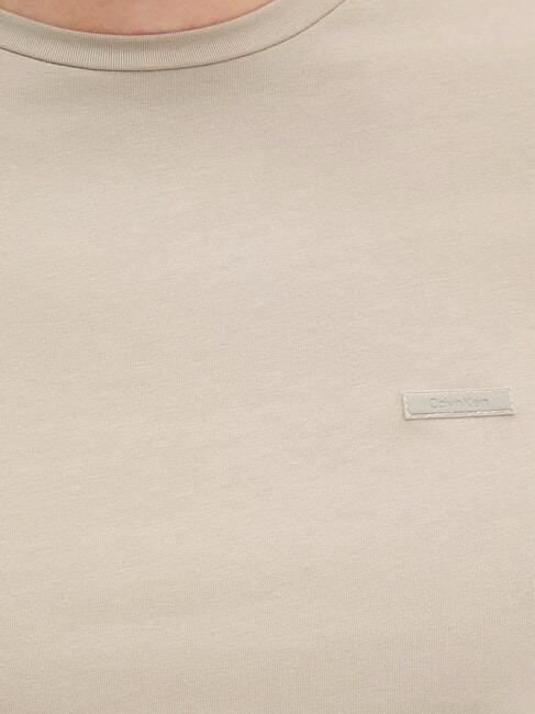 CK T-shirt a maniche corte stretch slim fit stony beige - T-shirt Uomo