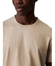 CALVIN KLEIN CK T-shirt a maniche corte in cotone liscio fresh clay - T-shirt Uomo - 3