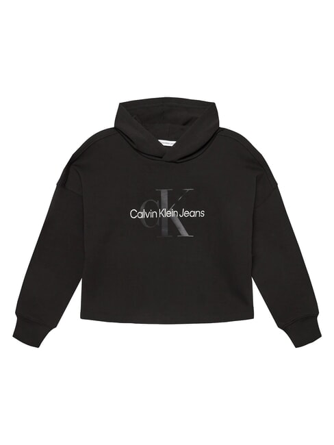 CK KIDS Felpa cappuccio stampa logo glitter ck black - Felpe Bambini