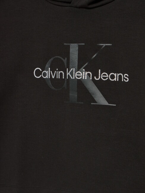 CK KIDS Felpa cappuccio stampa logo glitter ck black - Felpe Bambini