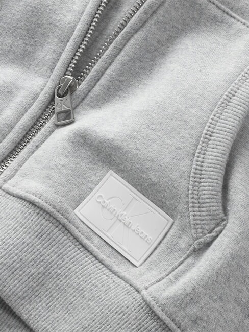CK KIDS Felpa con cappuccio con zip e tasche light grey heather - Felpe Bambini
