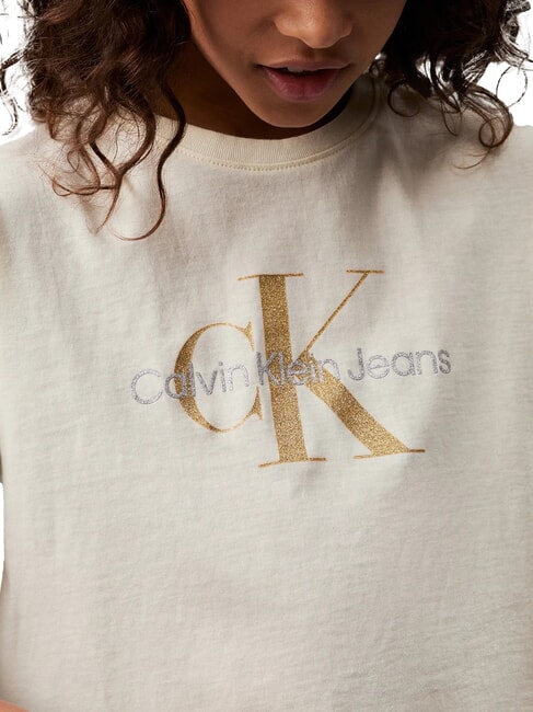 CK KIDS T-shirt maniche corte logo glitter afterglow - T-shirt Bambino