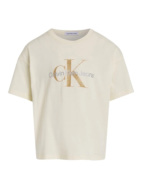 CK KIDS T-shirt maniche corte logo glitter afterglow - T-shirt Bambino