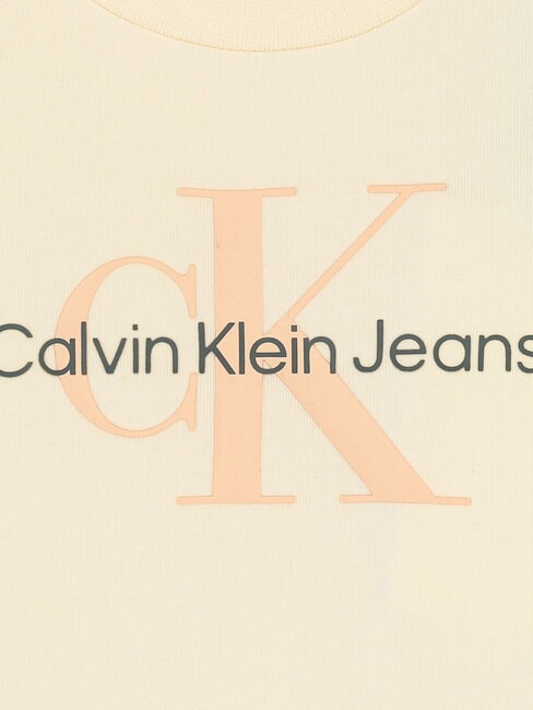 CK KIDS T-shirt maniche corte con bottoncino afterglow / pink sand logo - T-shirt Bambino