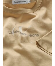 CALVIN KLEIN CK KIDS T-shirt maniche corte cotone con elastico pale khaki - T-shirt Bambino - 3