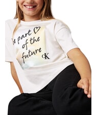 CALVIN KLEIN CK KIDS T-shirt maniche corte con stampa ivory - T-shirt Bambino - 3