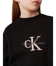 CALVIN KLEIN CK KIDS Maglione girocollo in cotone ck black - Maglioni Bambini - 3