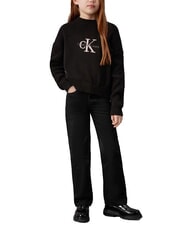 CALVIN KLEIN CK KIDS Maglione girocollo in cotone ck black - Maglioni Bambini - 4