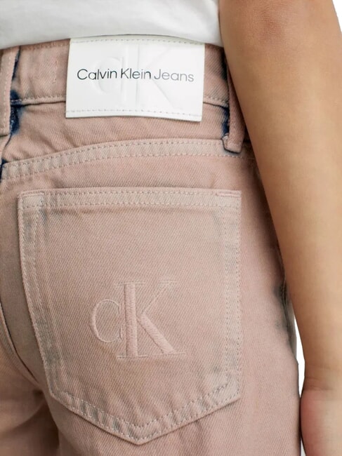 CK KIDS Jeans bimba delavè overdye pink - Pantaloni bambini