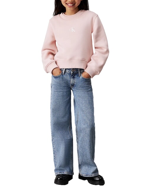 CK KIDS Jeans bimba ampi relaxed fit salt and pepper blue - Pantaloni bambini
