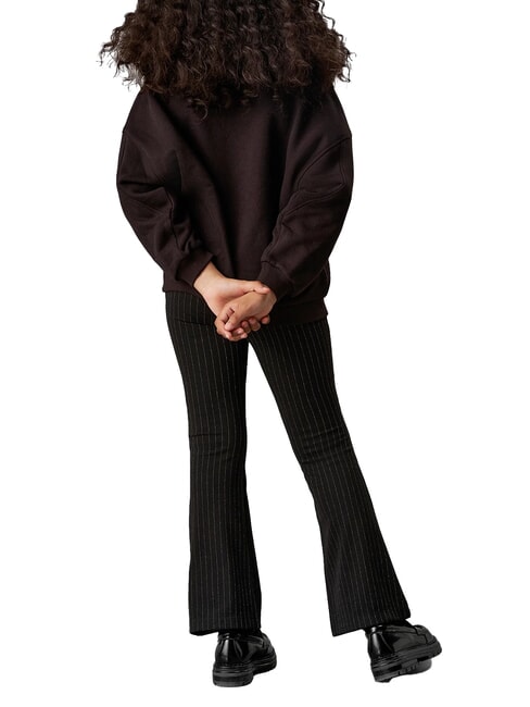 CK KIDS Pantaloni bimba gessati a vita alta ck black - Pantaloni bambini