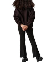 CALVIN KLEIN CK KIDS Pantaloni bimba gessati a vita alta - Pantaloni bambini
