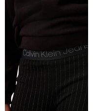 CALVIN KLEIN CK KIDS Pantaloni bimba gessati a vita alta ck black - Pantaloni bambini - 4