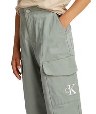 CALVIN KLEIN CK KIDS Pantaloni bimba cargo in cotone meteor green - Pantaloni bambini - 3