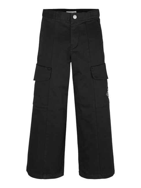 CK KIDS Pantaloni bimba cargo in cotone ck black - Pantaloni bambini
