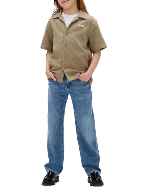 CK KIDS Jeans bimbo gamba ampia washed blue hero - Pantaloni bambini