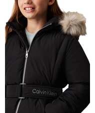 CALVIN KLEIN CK KIDS Piumino bimba lungo con cappuccio ck black - Giacche Bambini - 3