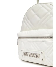 LOVE MOSCHINO QUILTED Zaino trapuntato con tasca bianco - Borse Donna - 4