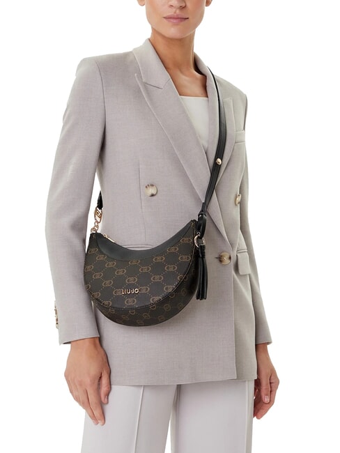 CIRRY Borsa a tracolla piccola con nappina NERO - Borse Donna