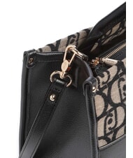 LIUJO RIDHI Borsa tote in tessuto jacquard NERO - Borse Donna - 3