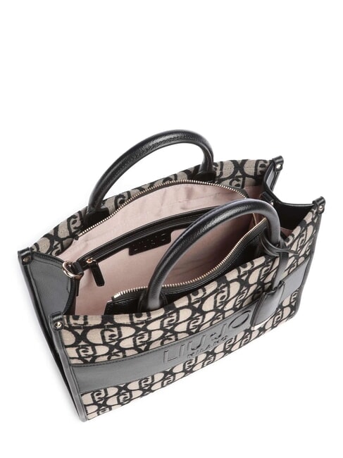 RIDHI Borsa tote in tessuto jacquard NERO - Borse Donna