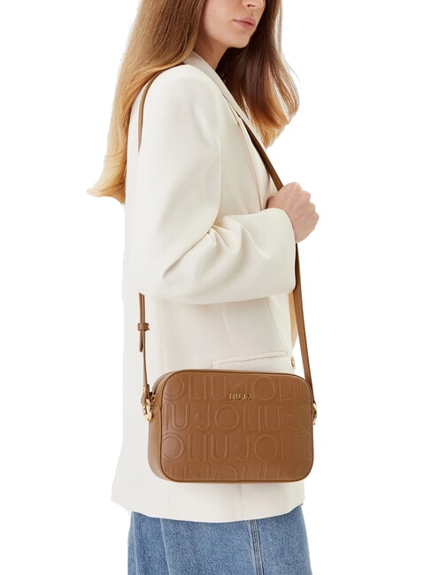 MANHATTAN Borsa camera case media logo impresso suede - Borse Donna