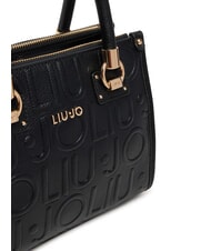 LIUJO MANHATTAN Borsa a mano piccola logo impresso NERO - Borse Donna - 4