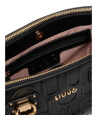 LIUJO MANHATTAN Borsa a mano piccola logo impresso NERO - Borse Donna - 6