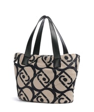 LIUJO VERRY Borsa hobo grande peluche neutro/nero - Borse Donna - 2