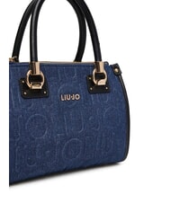 LIUJO MANHATTAN Borsa a mano piccola in tessuto denim dress blue - Borse Donna - 4
