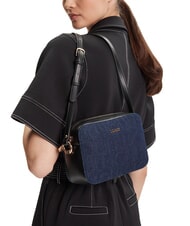 LIUJO MANHATTAN Borsa camera case in tessuto denim dress blue - Borse Donna - 5