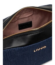 LIUJO MANHATTAN Borsa camera case in tessuto denim dress blue - Borse Donna - 6