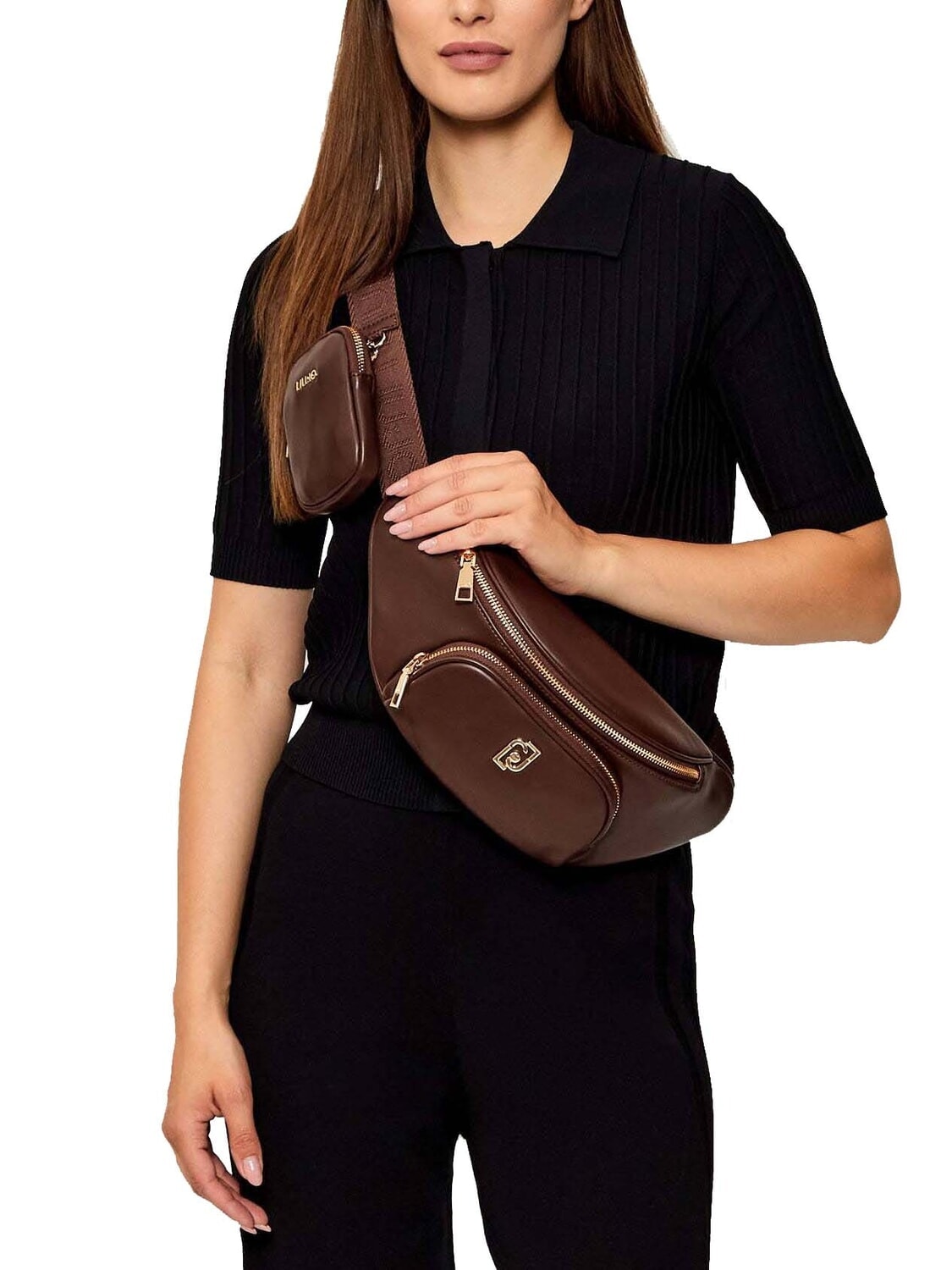 Borsa Da Cintura Lole Unisex – Marsupio Tracolla – Nero O Marrone – Leggera 7.5x5x2