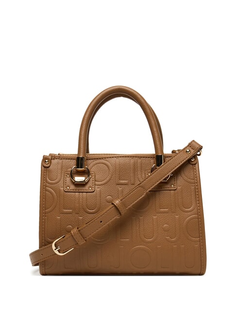 MANHATTAN Borsa a mano piccola logo impresso suede - Borse Donna