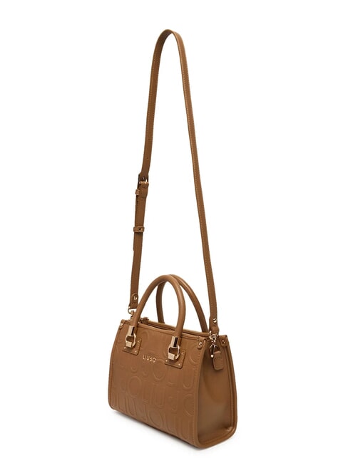MANHATTAN Borsa a mano piccola logo impresso suede - Borse Donna