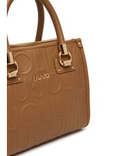 LIUJO MANHATTAN Borsa a mano piccola logo impresso suede - Borse Donna - 4