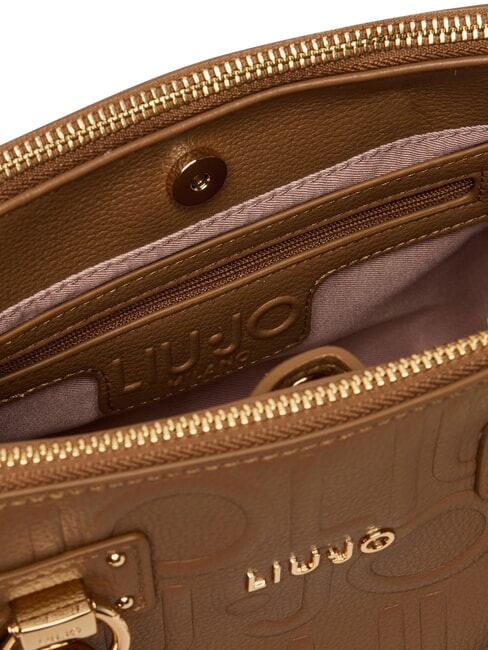 MANHATTAN Borsa a mano piccola logo impresso suede - Borse Donna