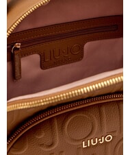 LIUJO MANHATTAN Zaino medio logo in rilievo suede - Borse Donna - 7