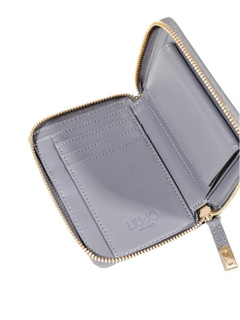 CALIWEN Portafoglio medio saffiano zip around antracite - Portafogli Donna