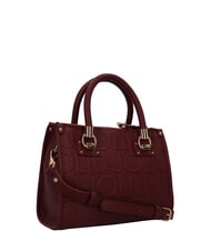 LIUJO MANHATTAN Borsa a mano piccola logo impresso red wine - Borse Donna - 2