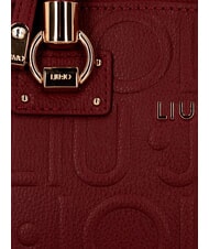 LIUJO MANHATTAN Borsa a mano piccola logo impresso red wine - Borse Donna - 4