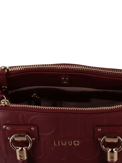 MANHATTAN Borsa a mano piccola logo impresso red wine - Borse Donna