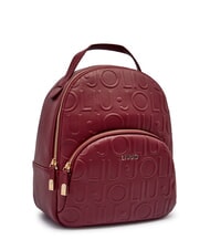 LIUJO MANHATTAN Zaino medio logo in rilievo red wine - Borse Donna - 2