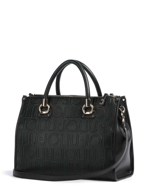 MANHATTAN Borsa satchel media con logo NERO - Borse Donna
