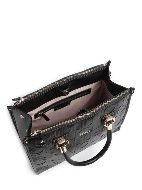 MANHATTAN Borsa satchel media con logo NERO - Borse Donna