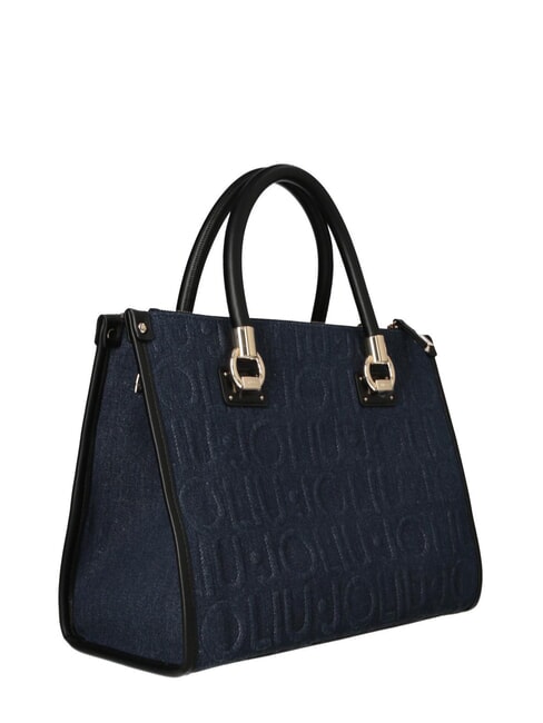 MANHATTAN Borsa a mano media in tessuto denim dress blue - Borse Donna