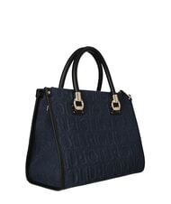 LIUJO MANHATTAN Borsa a mano media in tessuto denim dress blue - Borse Donna - 3