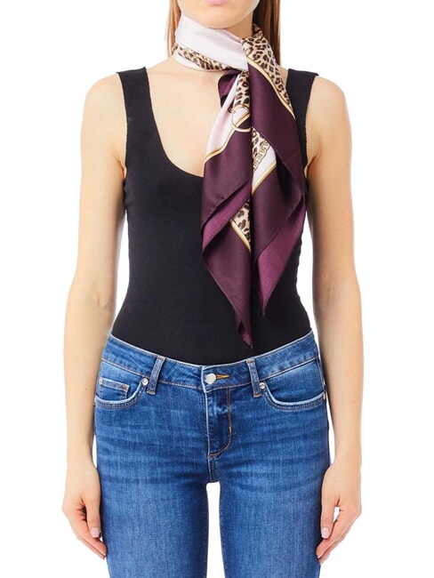 MIX PRINT Foulard con stampa all over animalier red auberg - Sciarpe