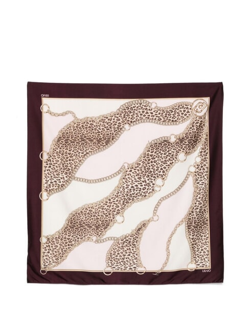 MIX PRINT Foulard con stampa all over animalier red auberg - Sciarpe